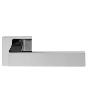 Marquess square door handles in bright chrome finish