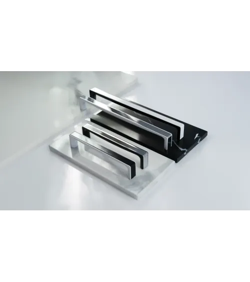 TWIX bright chrome/glossy white furniture handle design handle