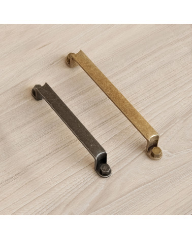 DUBLIN designer furniture handle presented on a light wood panel