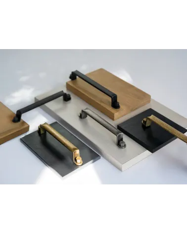 DUBLIN furniture handle design handle showcased on plates