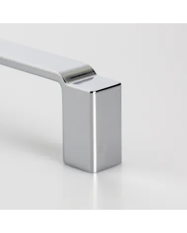 AMARO polished chrome furniture handle design handle close-up view