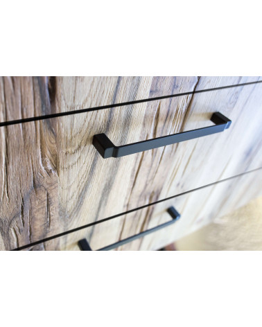 AMARO matte black furniture handle design handle mounted on wooden drawer
