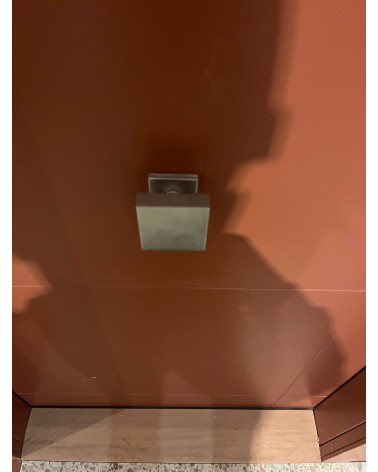 Square Door Knob 70x70mm Stainless Steel Centre with 52mm Rose