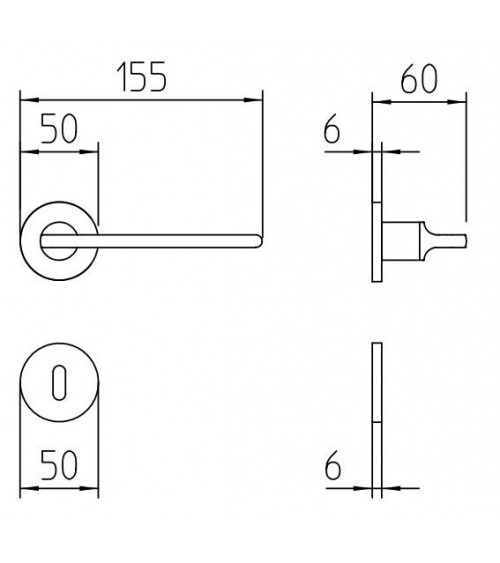 Mandelli Grint bronze door handle designer handle