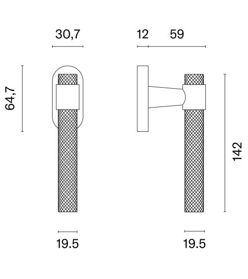 GOYA titanium window handle designer handle