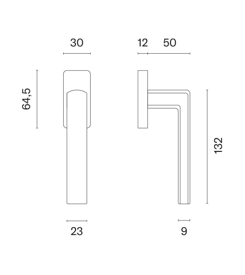 HOSTA brown window handle design handle