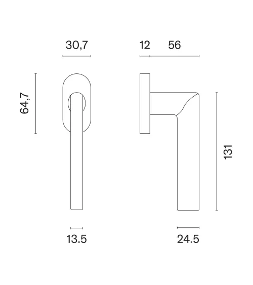 Brown KALMIA window handle design handle