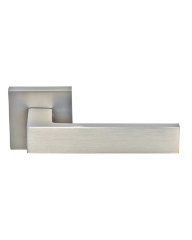 Marquess square door handles in satin nickel colour