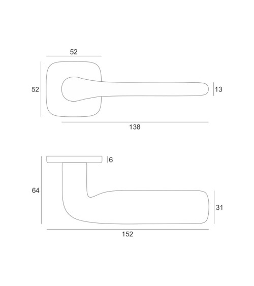 FLAT design door handle in anthracite