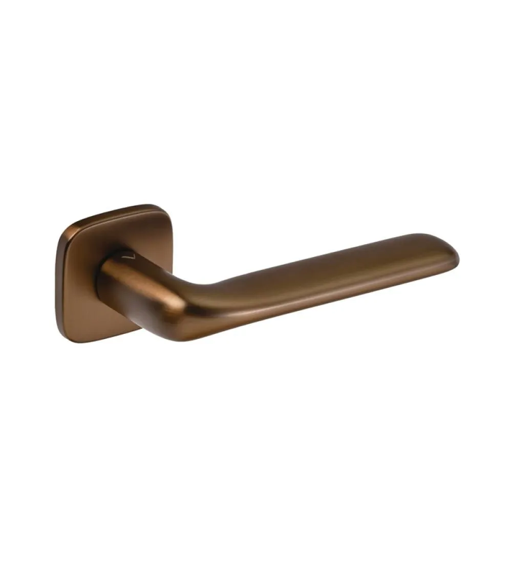FLAT design door handle in matt bronze