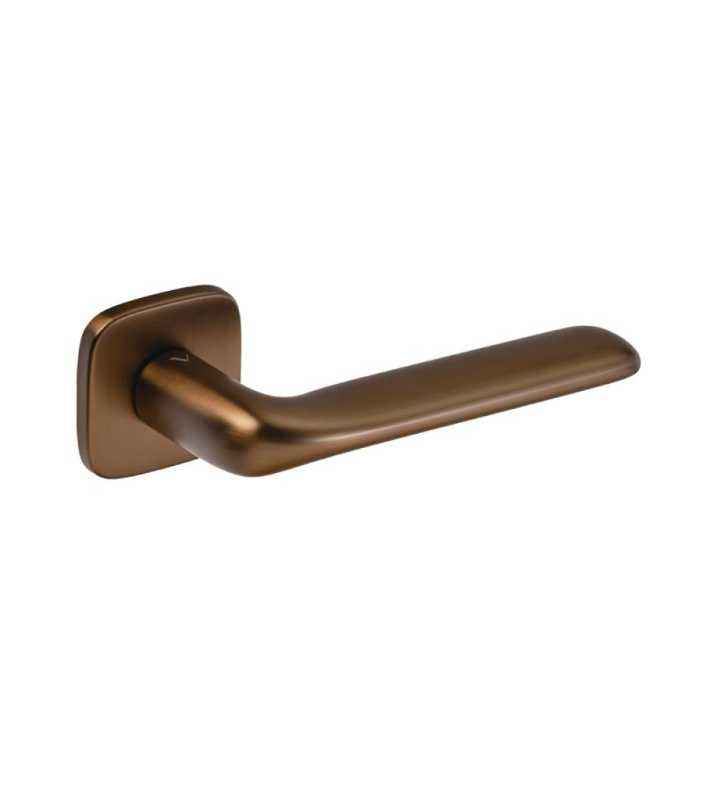 FLAT design door handle in matt bronze