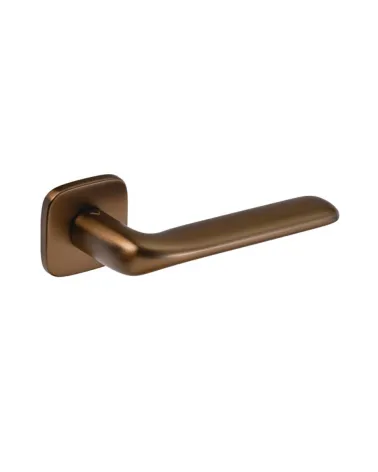 FLAT design door handle in matt bronze