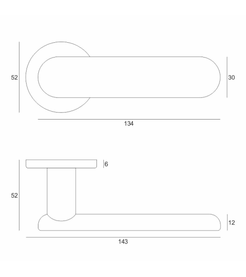 Maff black designer door handle