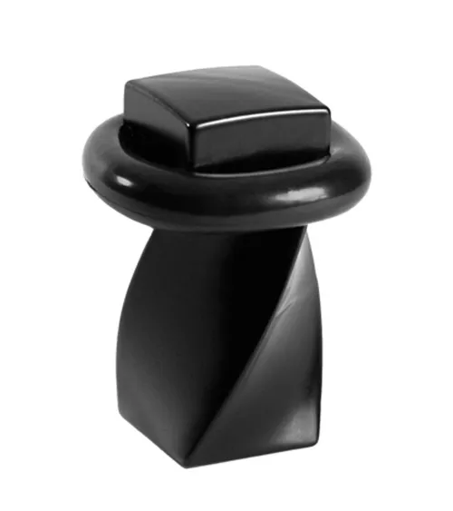 Retro matte black door stop Elisabeth model