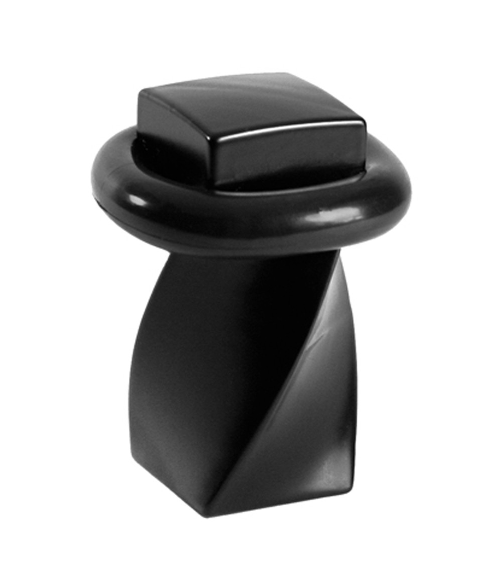 Retro matte black door stop Elisabeth model