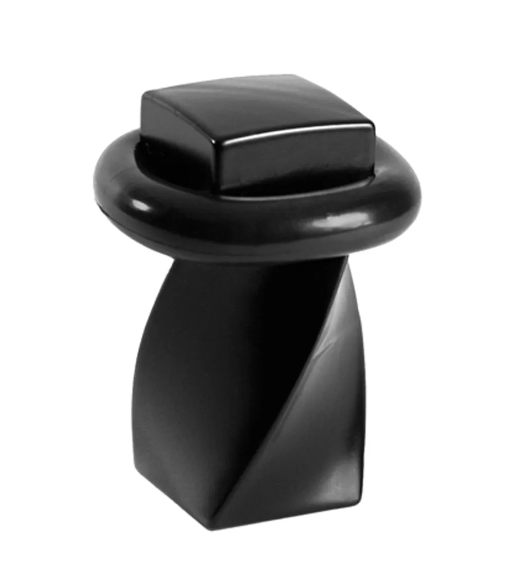 Retro matte black door stop Elisabeth model
