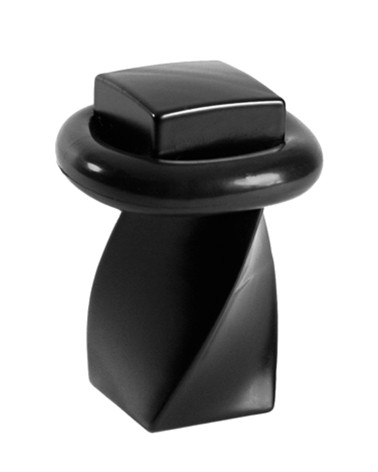 Retro matte black door stop Elisabeth model