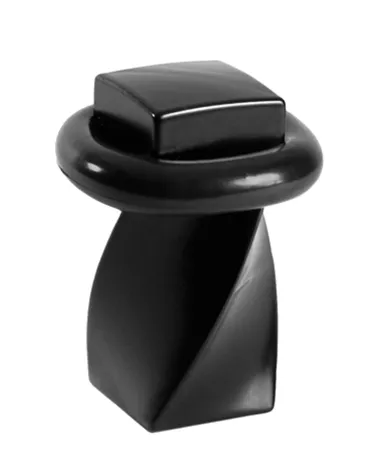 Retro matte black door stop Elisabeth model