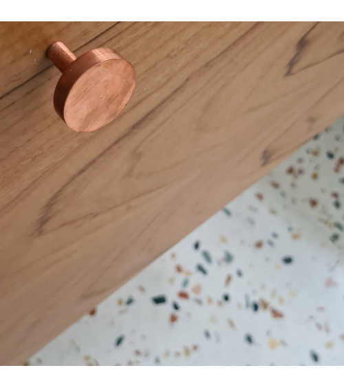 Brass NENA M furniture knob, design handle