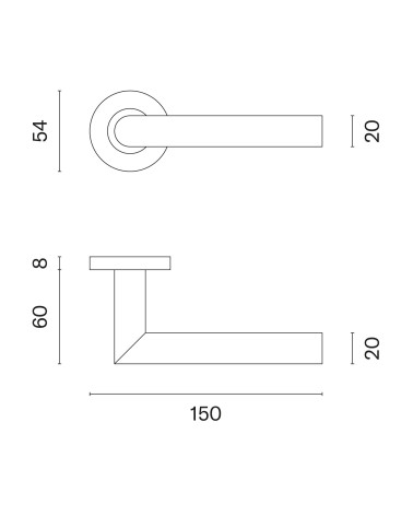 OVAL 1740 door handles in white finish