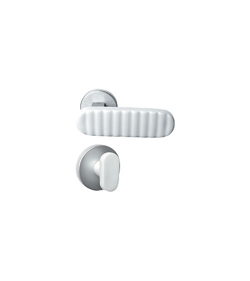 White porcelain door handle Merigous Delo Lido Cannelé - designer handle