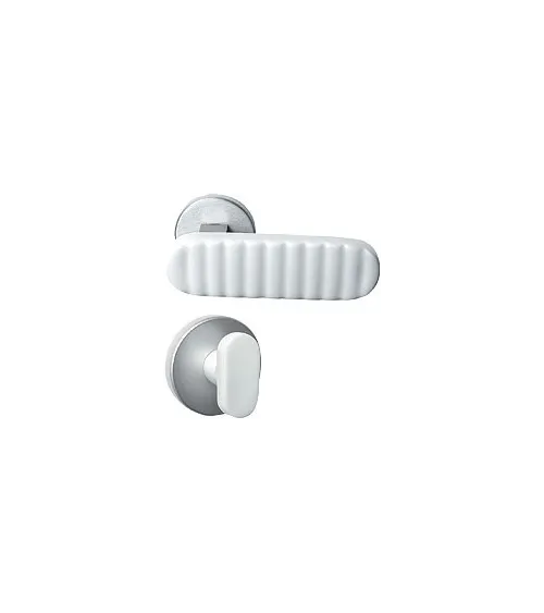 White porcelain door handle Merigous Delo Lido Cannelé - designer handle
