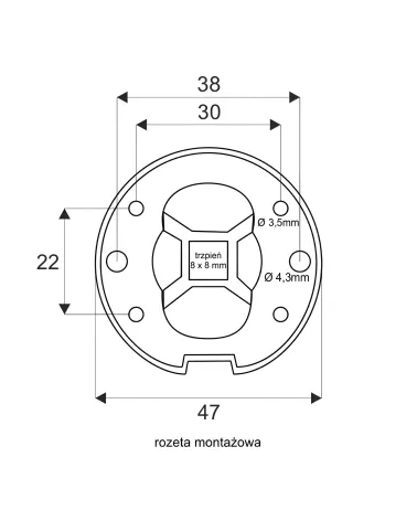 ANDREA door handle with labels