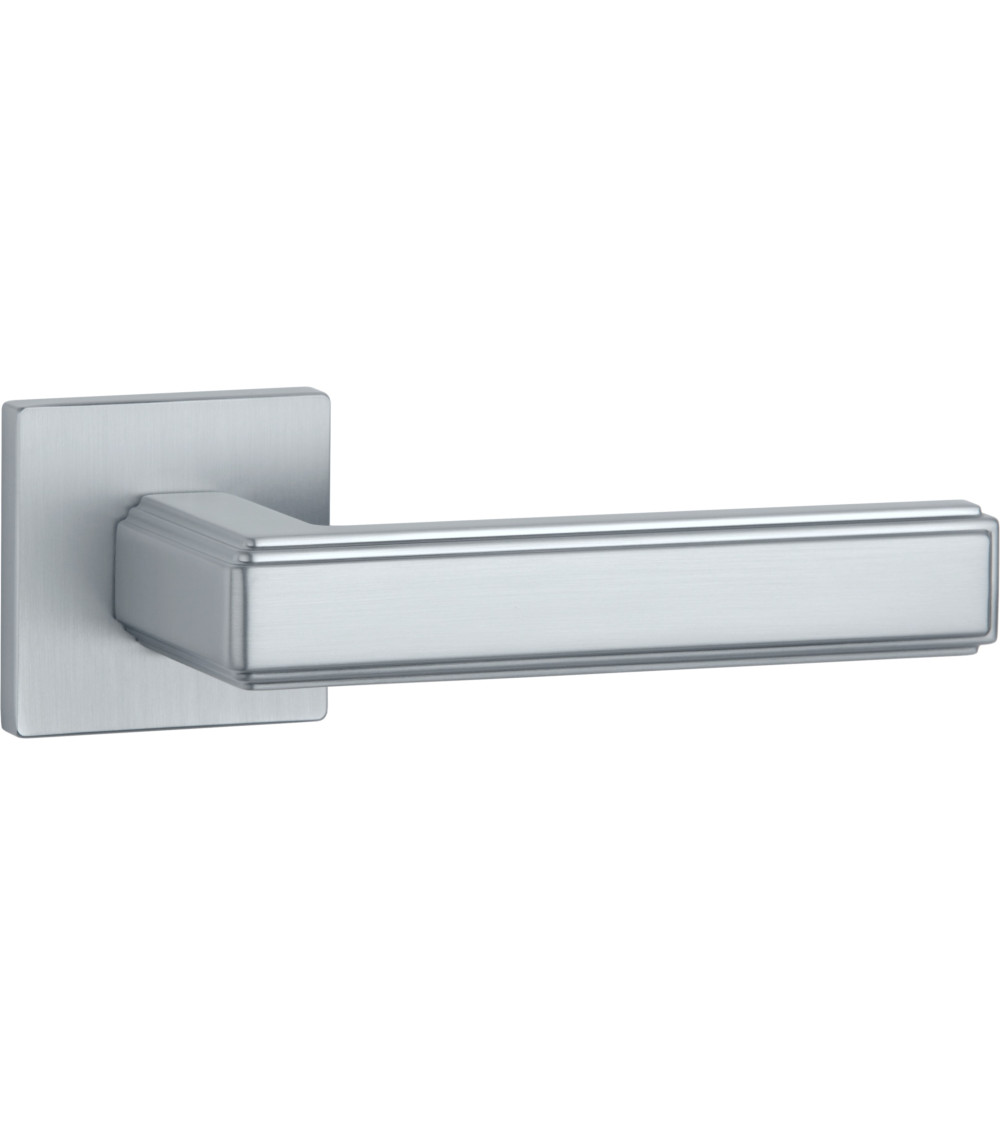 Satin chrome RAFLESIA door handle designer handle