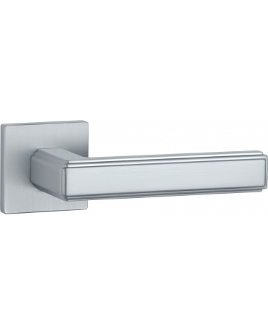 Satin chrome RAFLESIA door handle designer handle