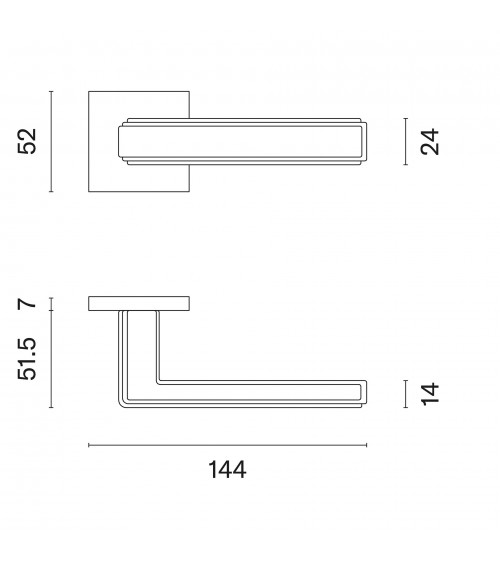 Polished chrome RAFLESIA door handle designer handle