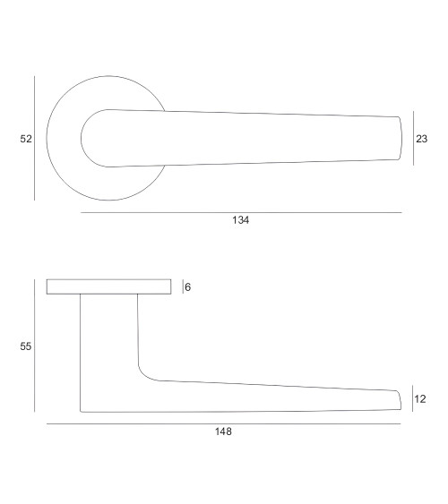 MILA black door handle design handle