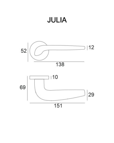 JULIA door handle with captions