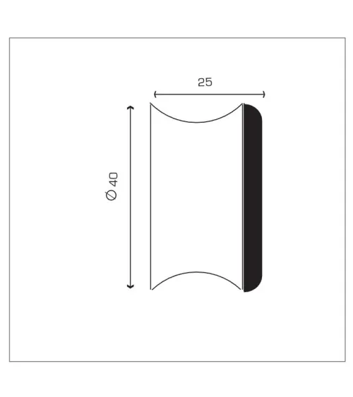 Silver finish wall-mounted door stop