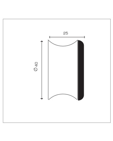 Silver finish wall-mounted door stop dimensions