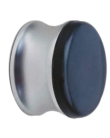 Silver finish wall-mounted door stop