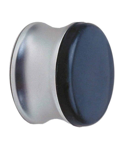 Silver finish wall-mounted door stop