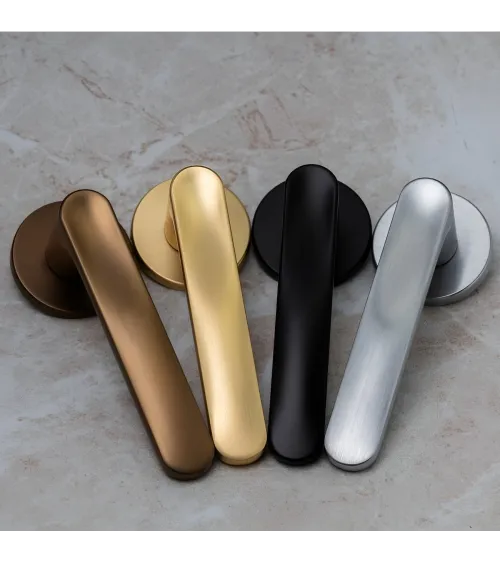 Satin chrome RITA door handle designer handle