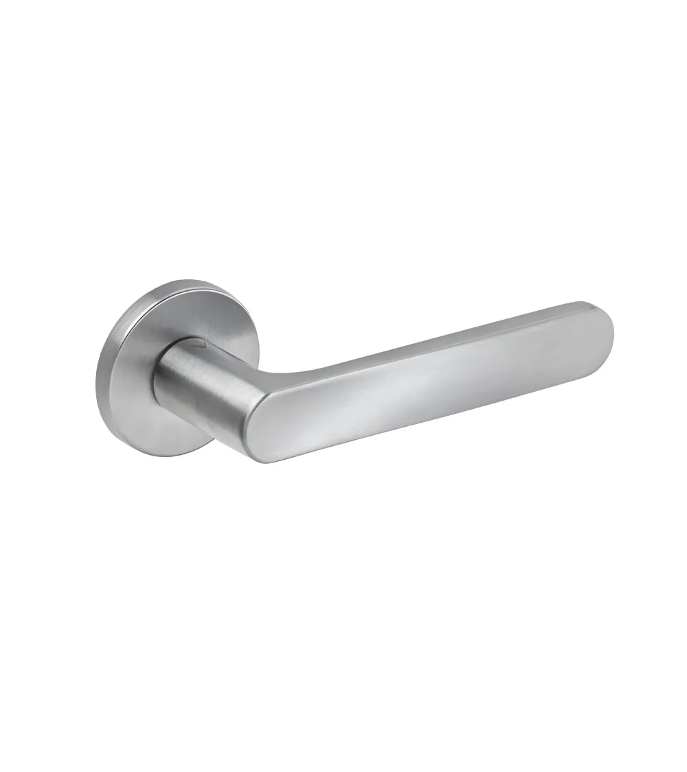 Satin chrome RITA door handle designer handle