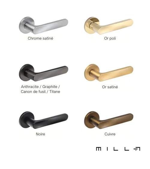 Black RITA door handle designer handle