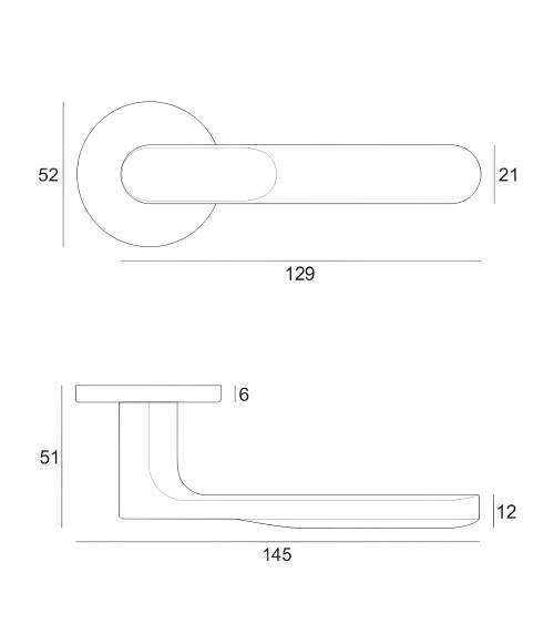 RITA satin gold door handle design handle