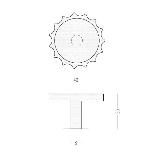 Brass Wall Hook Lexi - design handle