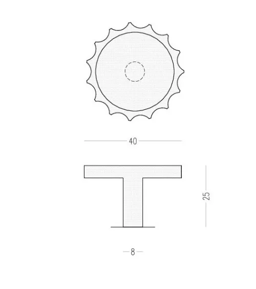 Brass Wall Hook Lexi - design handle