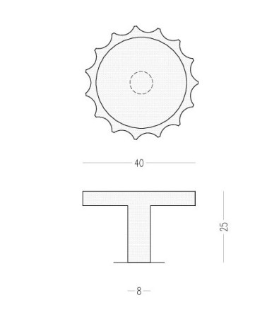 Dimensions of Lexi brass wall hook