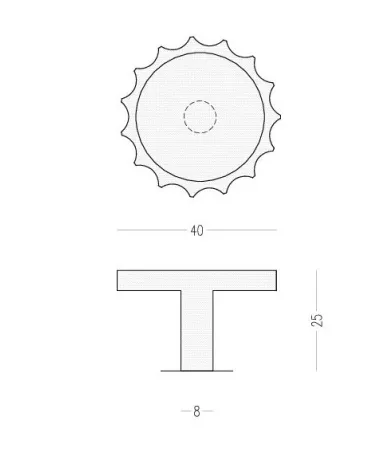 Dimensions of Lexi brass wall hook