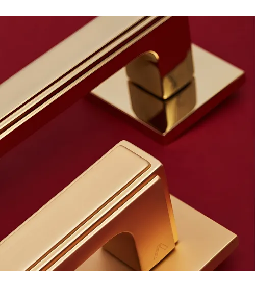 Satin gold FRESSIA door handle designer handle