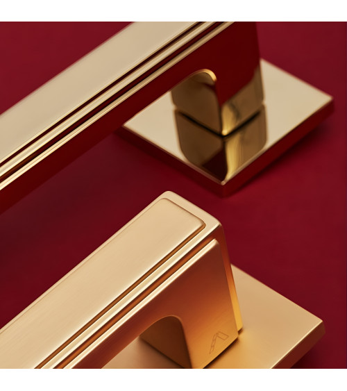 Satin gold FRESSIA door handle designer handle