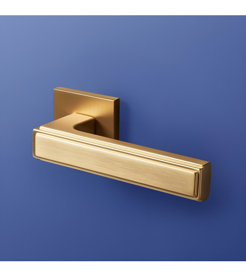 Satin gold FRESSIA door handle designer handle