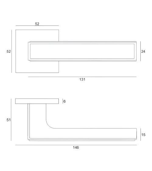 Polished chrome FRESSIA door handle designer handle