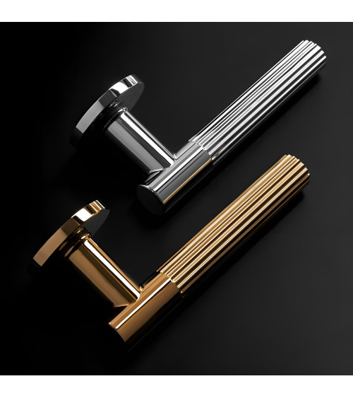 Polished chrome LIVIA door handle designer handle