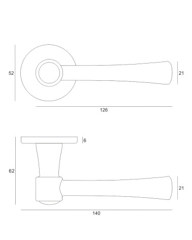 MADLEN door handle with dimensions